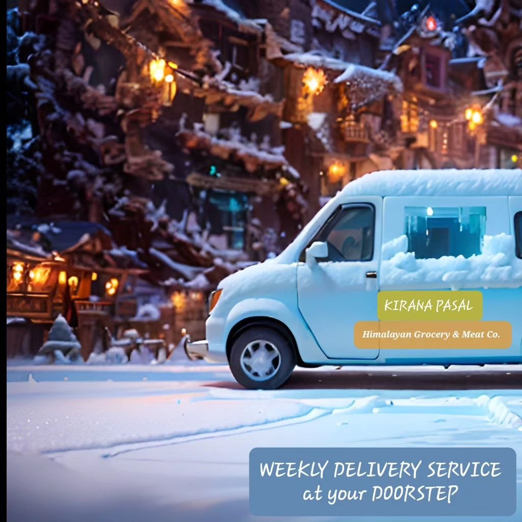 In-House Weekly Delivery Service ✅️ 
[Subscription or one-time]

Express Delivery through our DELIVERY PARTNERS during business hours ✅️

Free Delivery for KP Members within certain mile radius *

#nepaligrocerystore #himalayangrocery #masupasal #mea