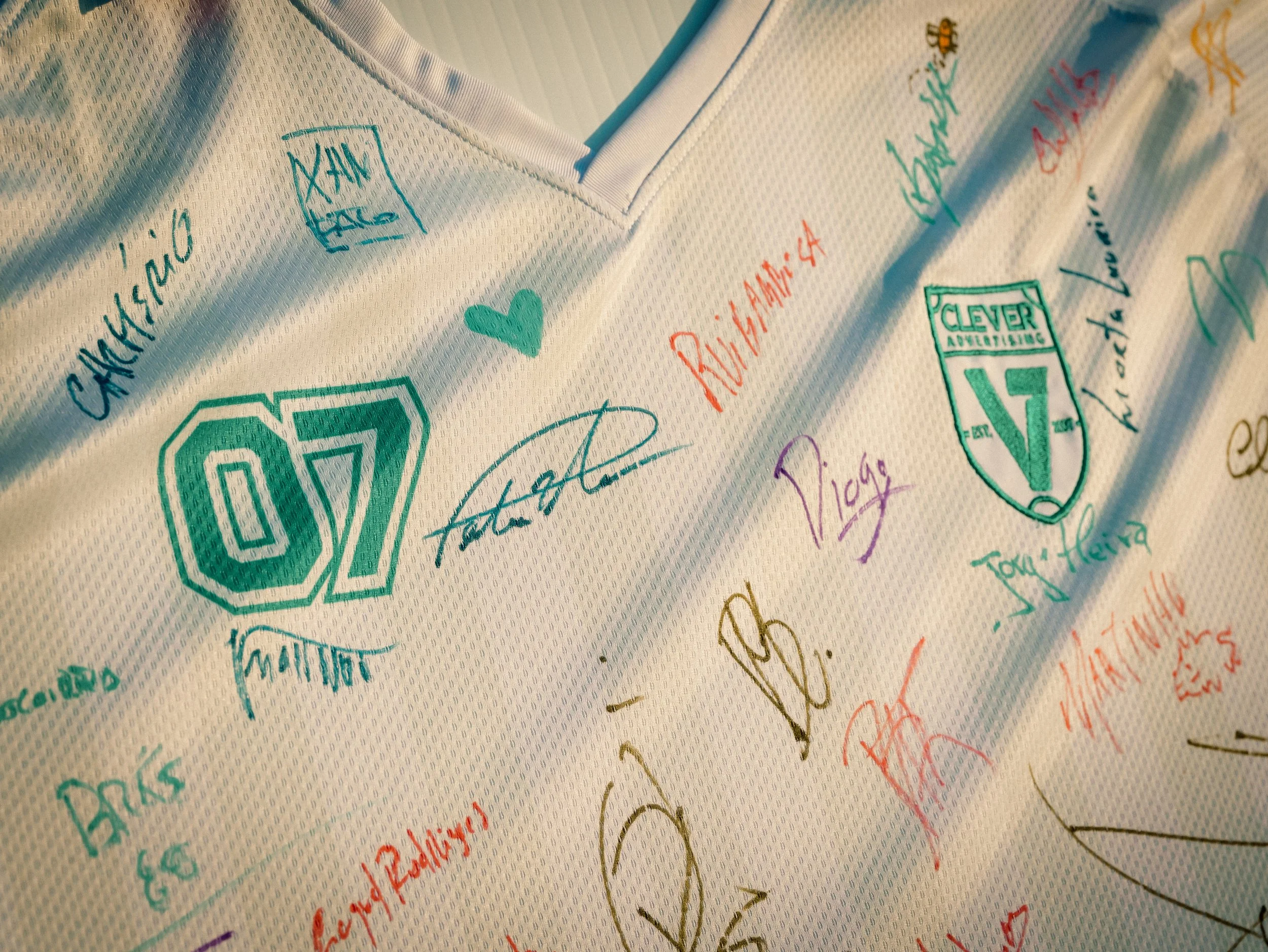 The big jersey everyone signed