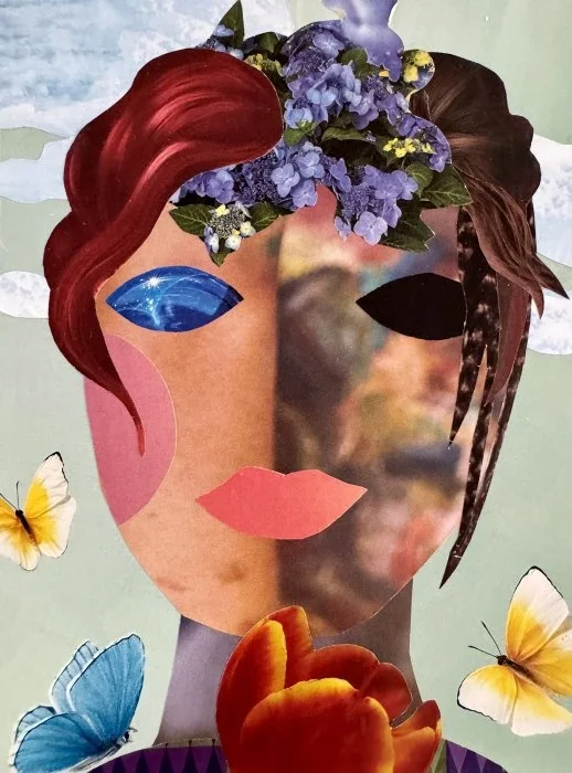 Collage-Fanciful Faces with Traci O’very Covey