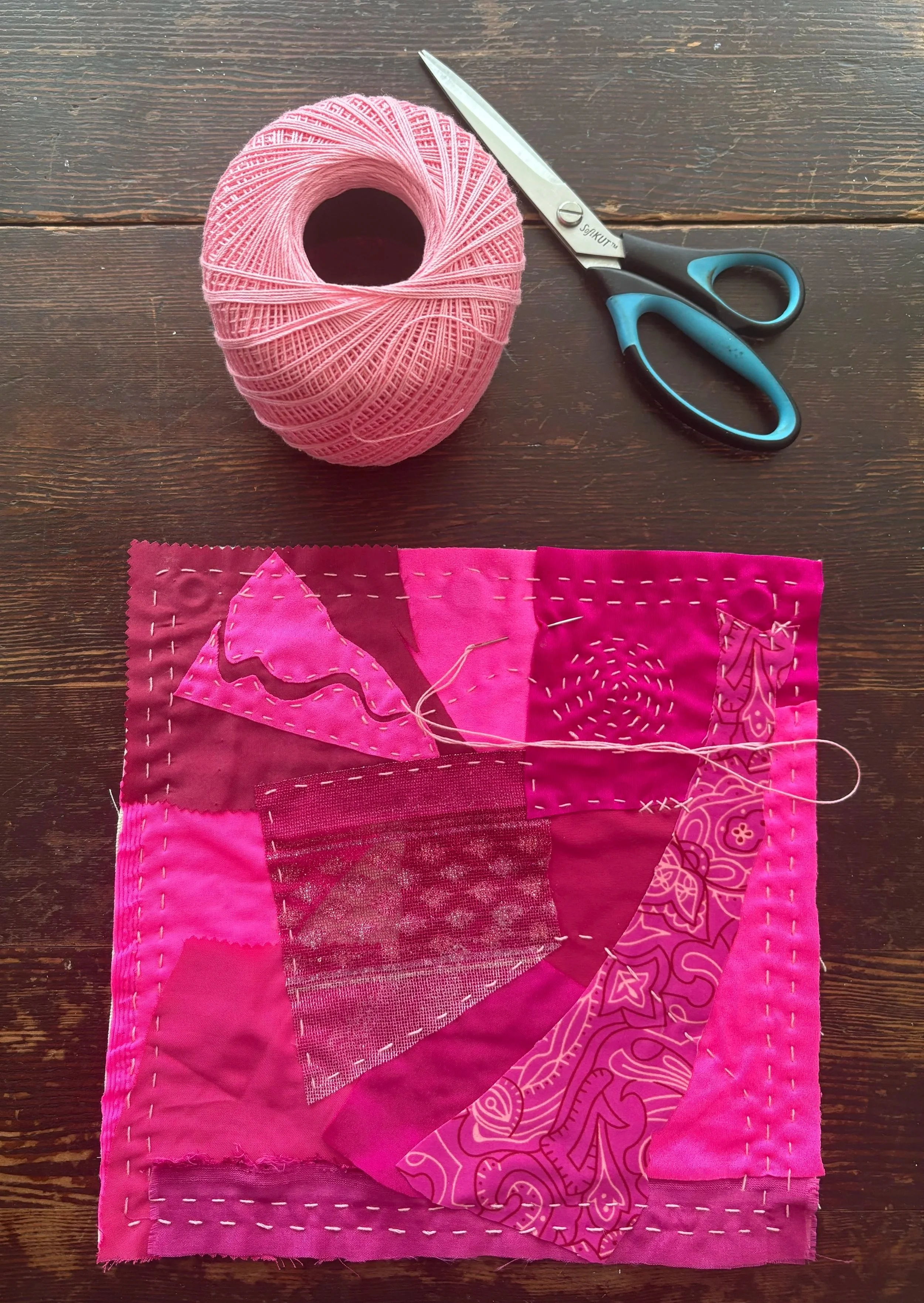 Slow stitch monochrome sample