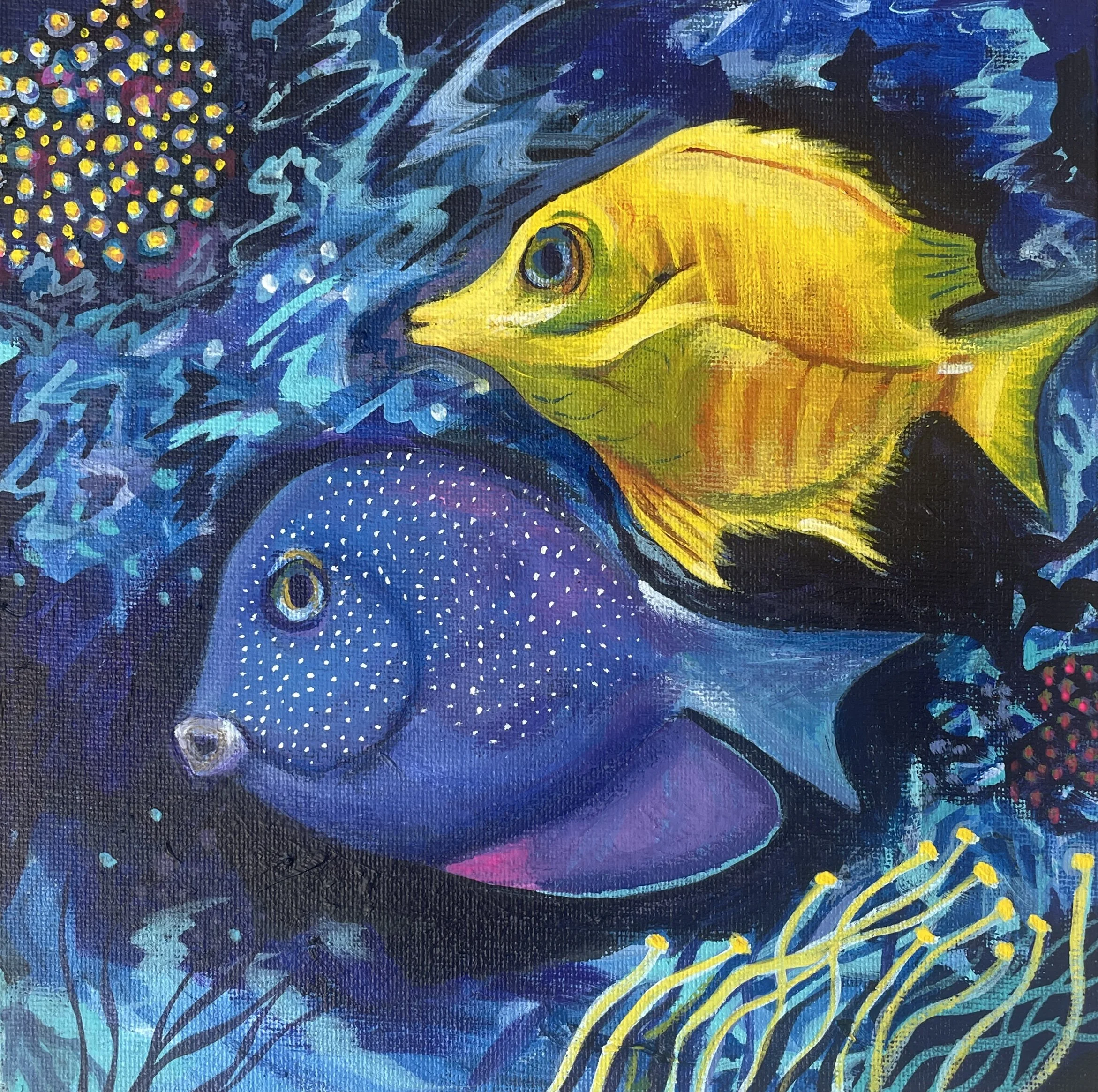 SOLD 8'X 8" acrylic on canvas board