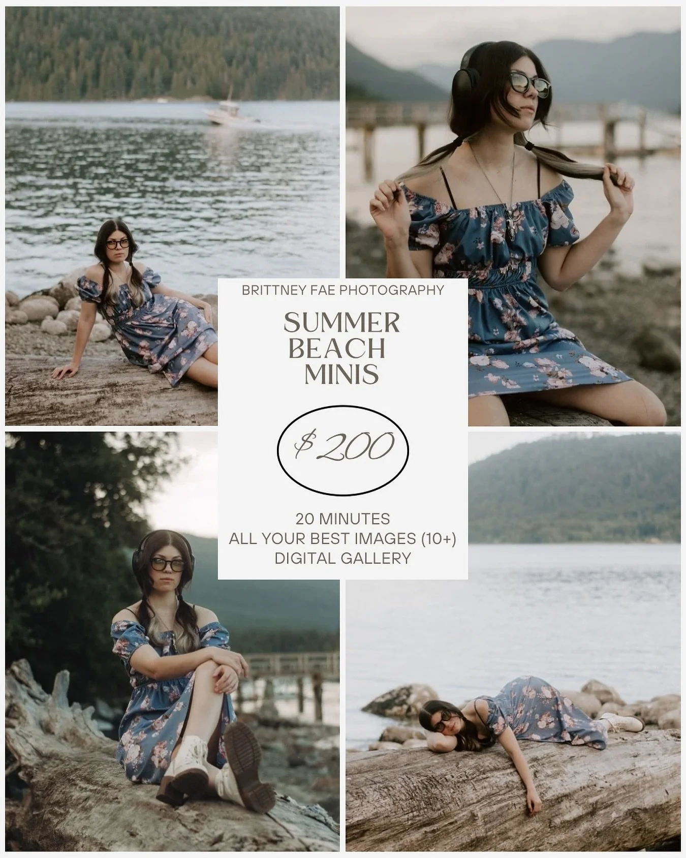 NOW BOOKING!
Summer is here, and so are my beach mini sessions! ☀️

These 20-minute minis are the perfect way to capture sun-soaked memories with your loved ones (furry friends included) or to celebrate yourself just because! ❤️

They are short, swee