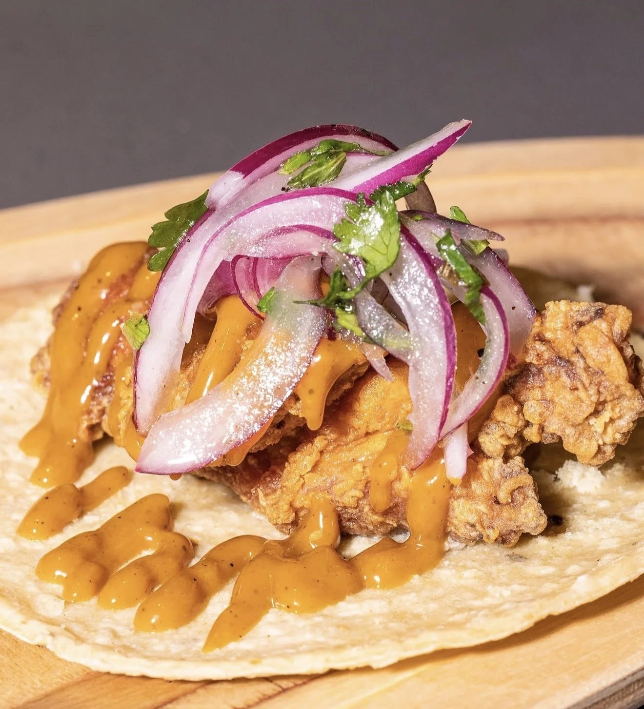 Crispy Fried Chicken Tacos @ Fabos Tacos Cart
