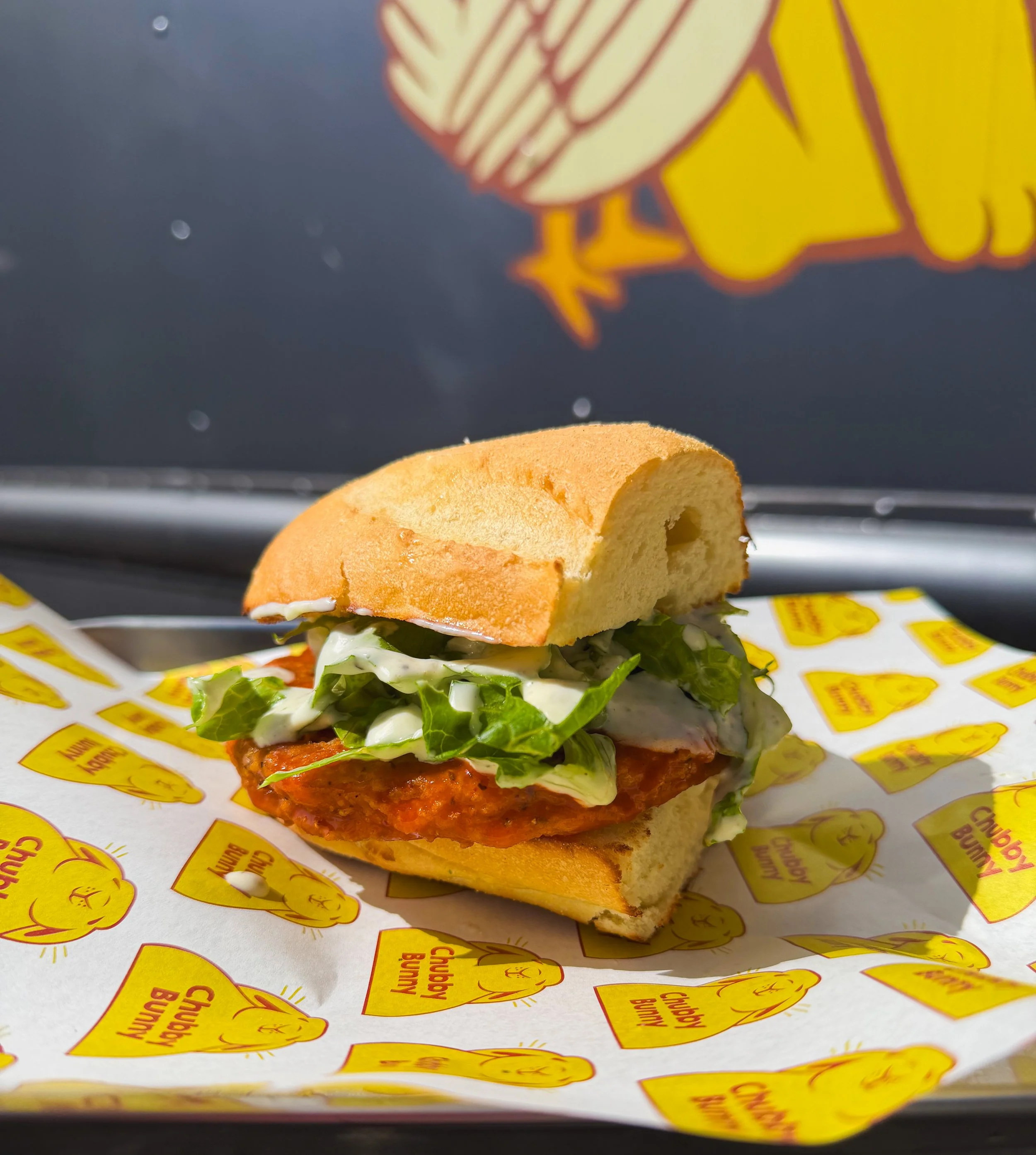 Vegan Buffalo Fried Chicken Caesar Hoagie @ Chubby Bunny