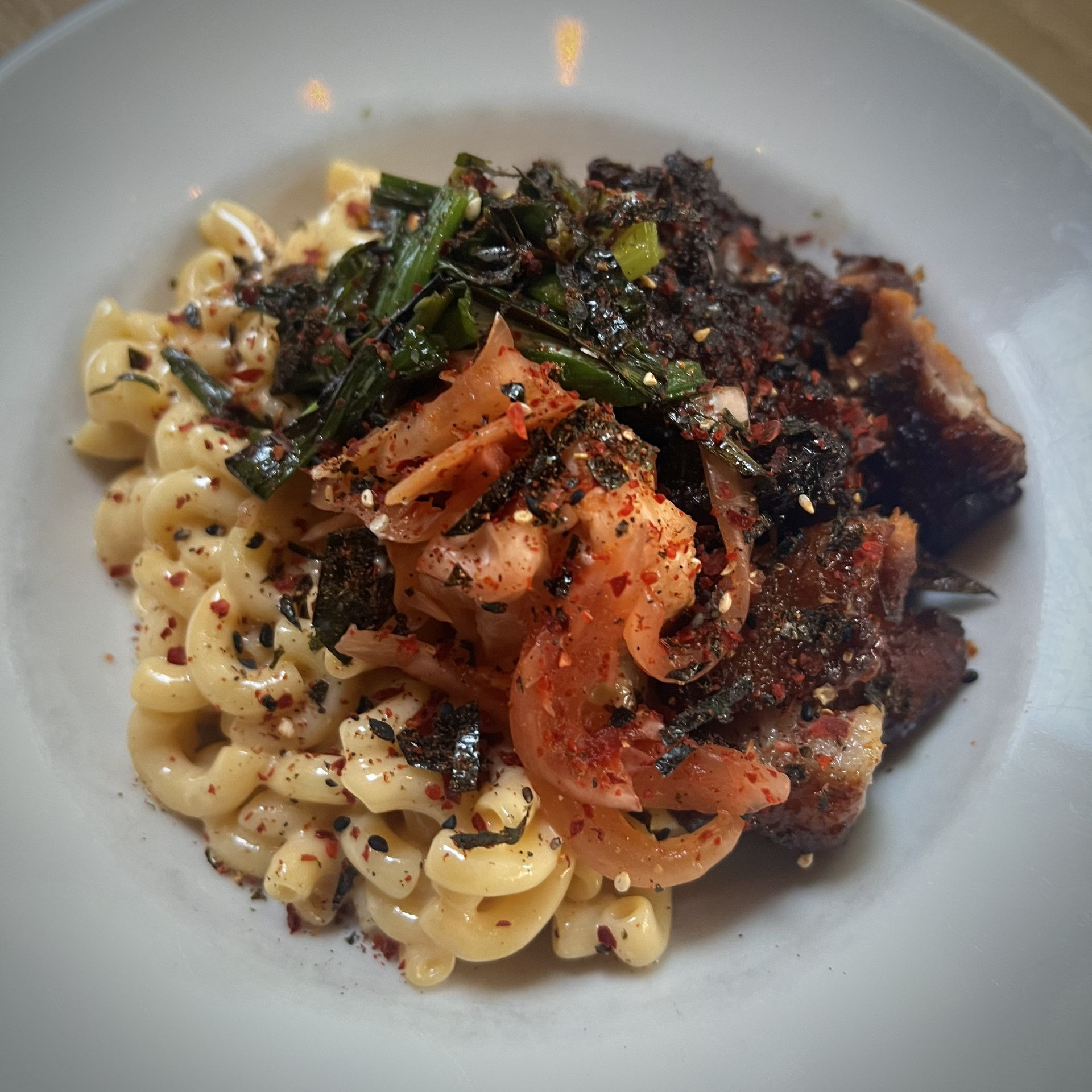 Gochujang Burnt Ends Macaroni @ Pope House Bourbon Lounge