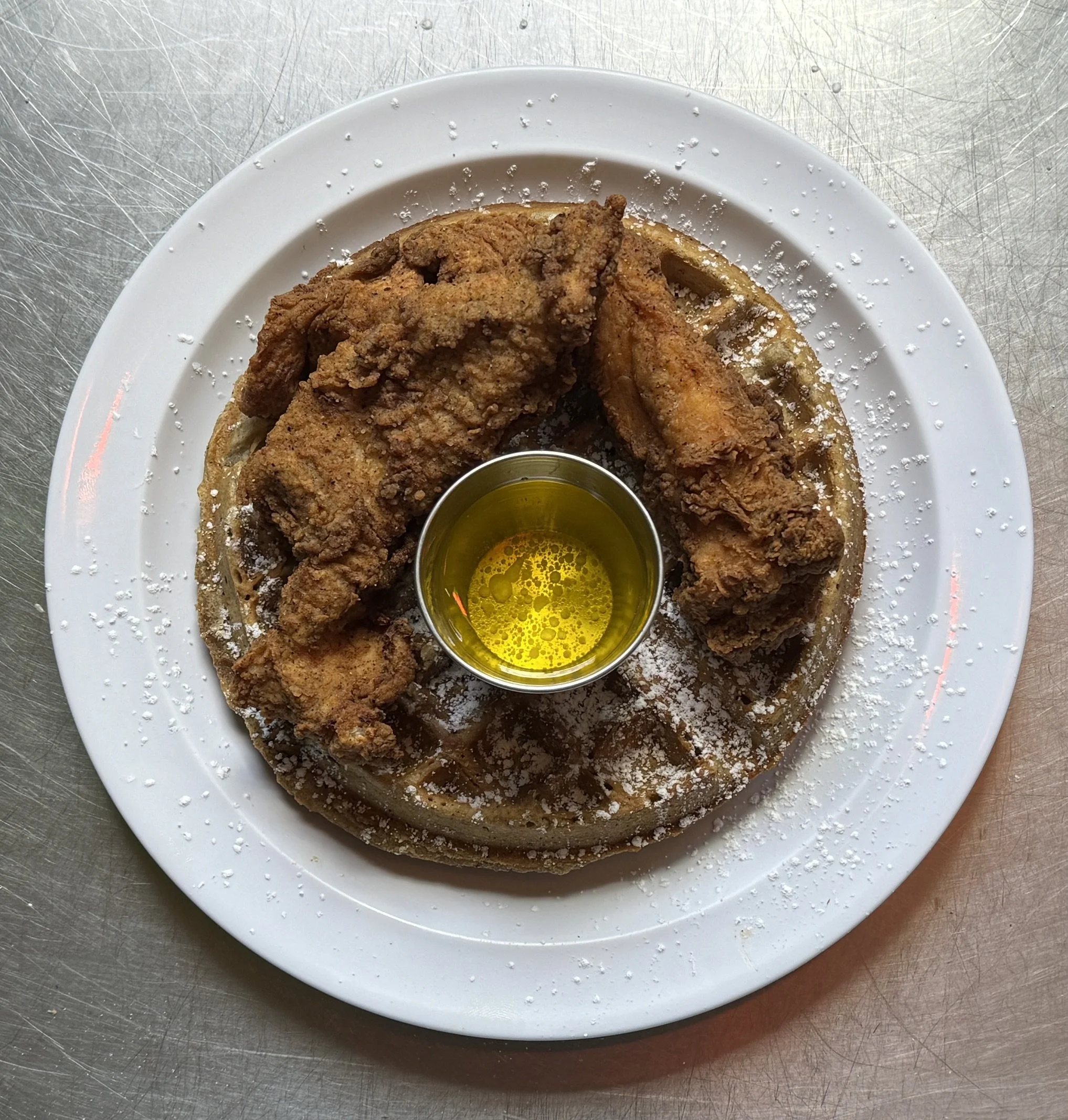 Fried Chicken Breast Over A House @ Canary