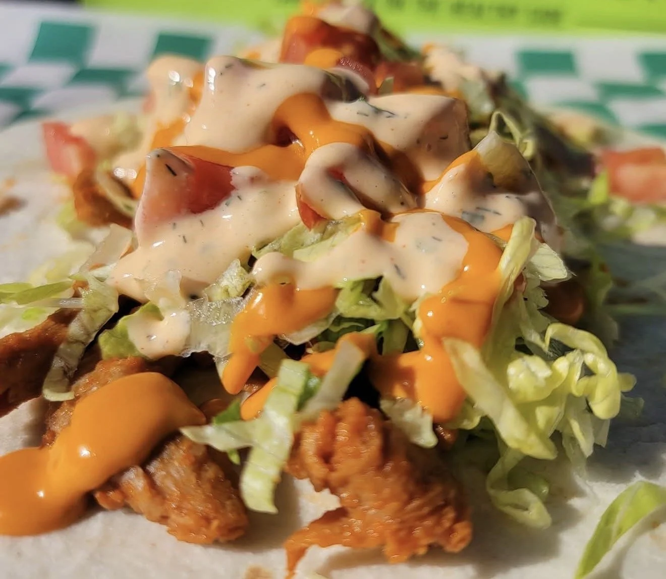 Smoked Tofu and Mushrooms Taco @ The Dusted Cup