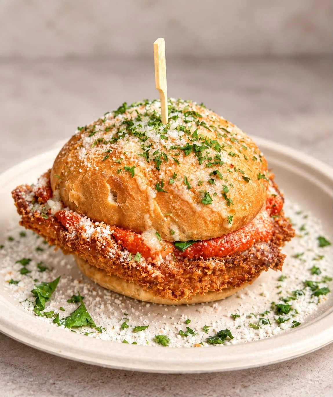 Chicken Parm Garlic Knot Sandwich @ The European Job