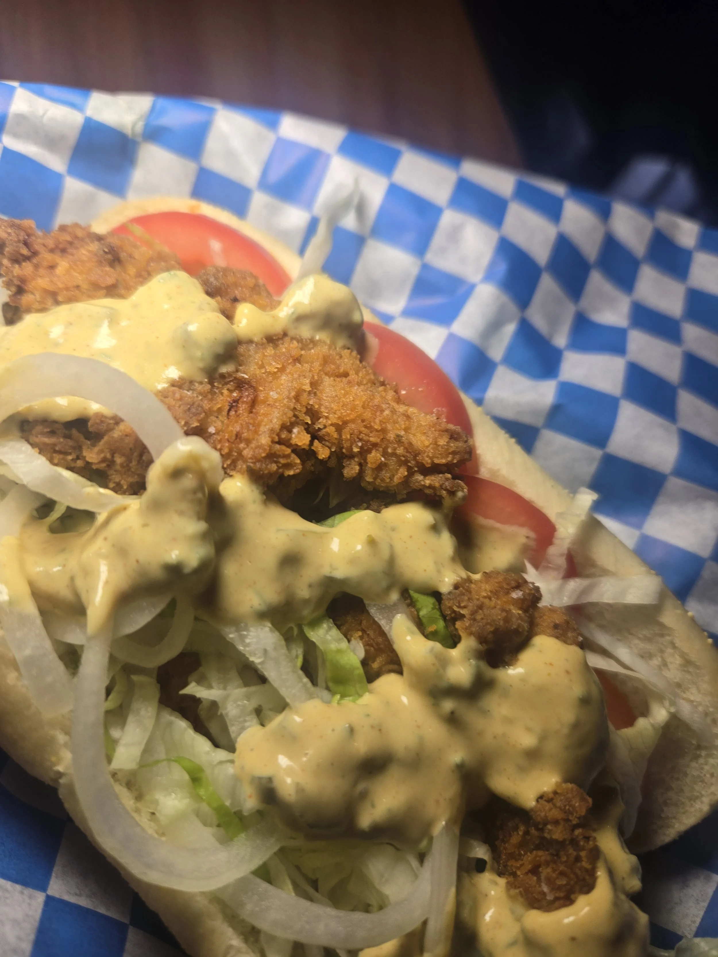 Popcorn Chicken Po Boy @ The Knock Back