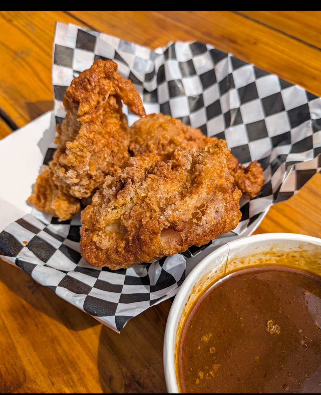 Fried Chicken Thighs With Hong Kong Style Curry Dipping Sauce @ Hawker Station PDX