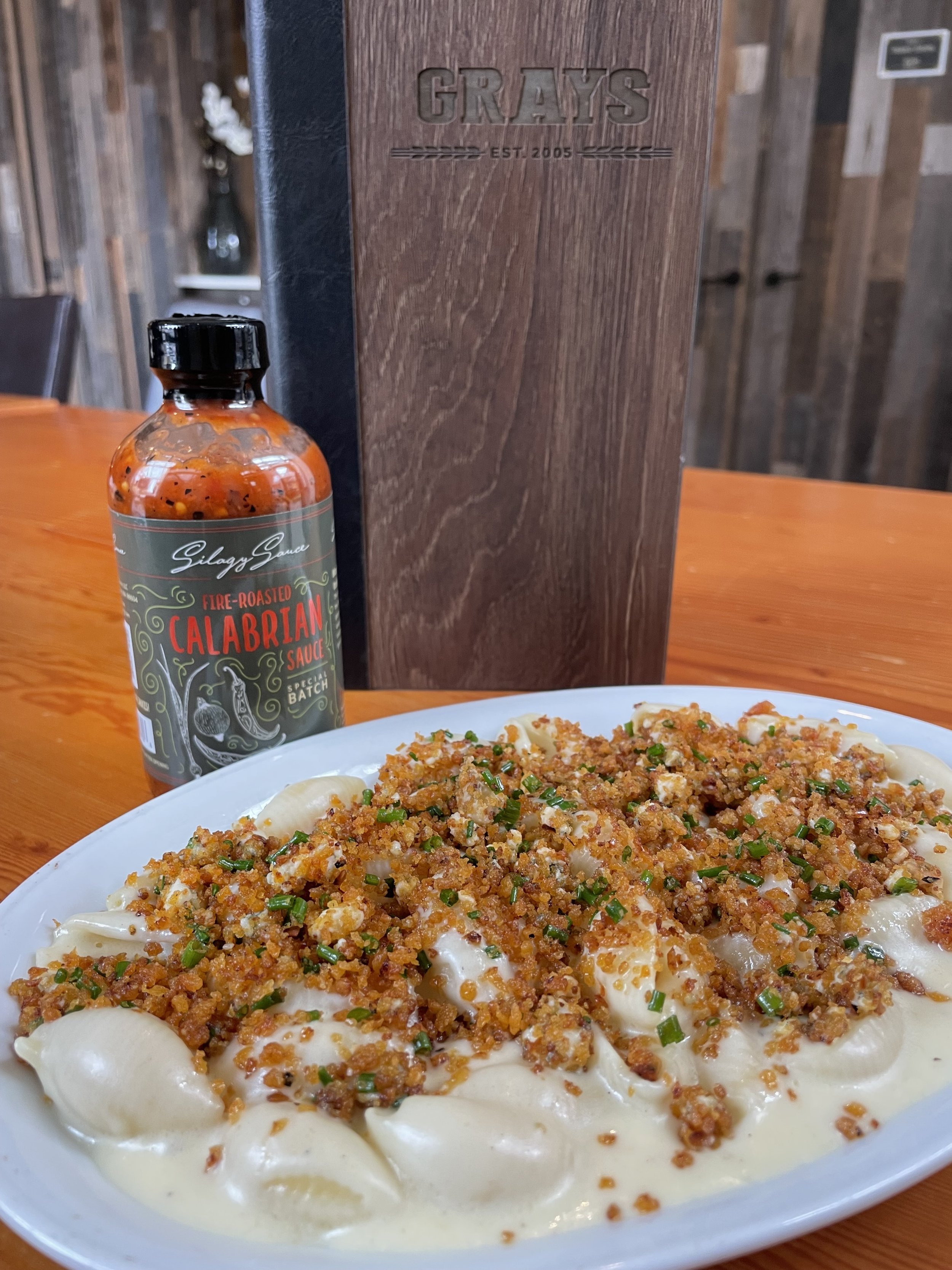 Grays Buffalo Crusted 5-Cheese Mac @ Grays Restaurant & Bar