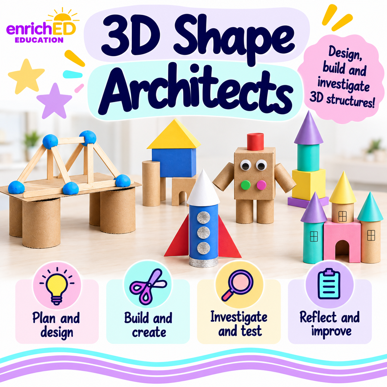 3D Shape Architects – Design, Build & Investigate
