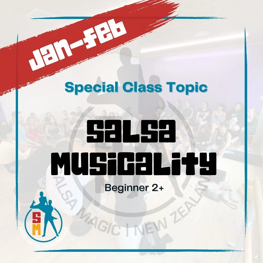 🌟 SALSA MUSICALITY CLASS 🌟

With classes starting tomorrow our first special monthly rotating class for Jan &amp; Feb will be one of our favourites, Salsa Musicality 🤩

Our monthly rotating classes will take place on Tuesdays at 8pm 

You can book