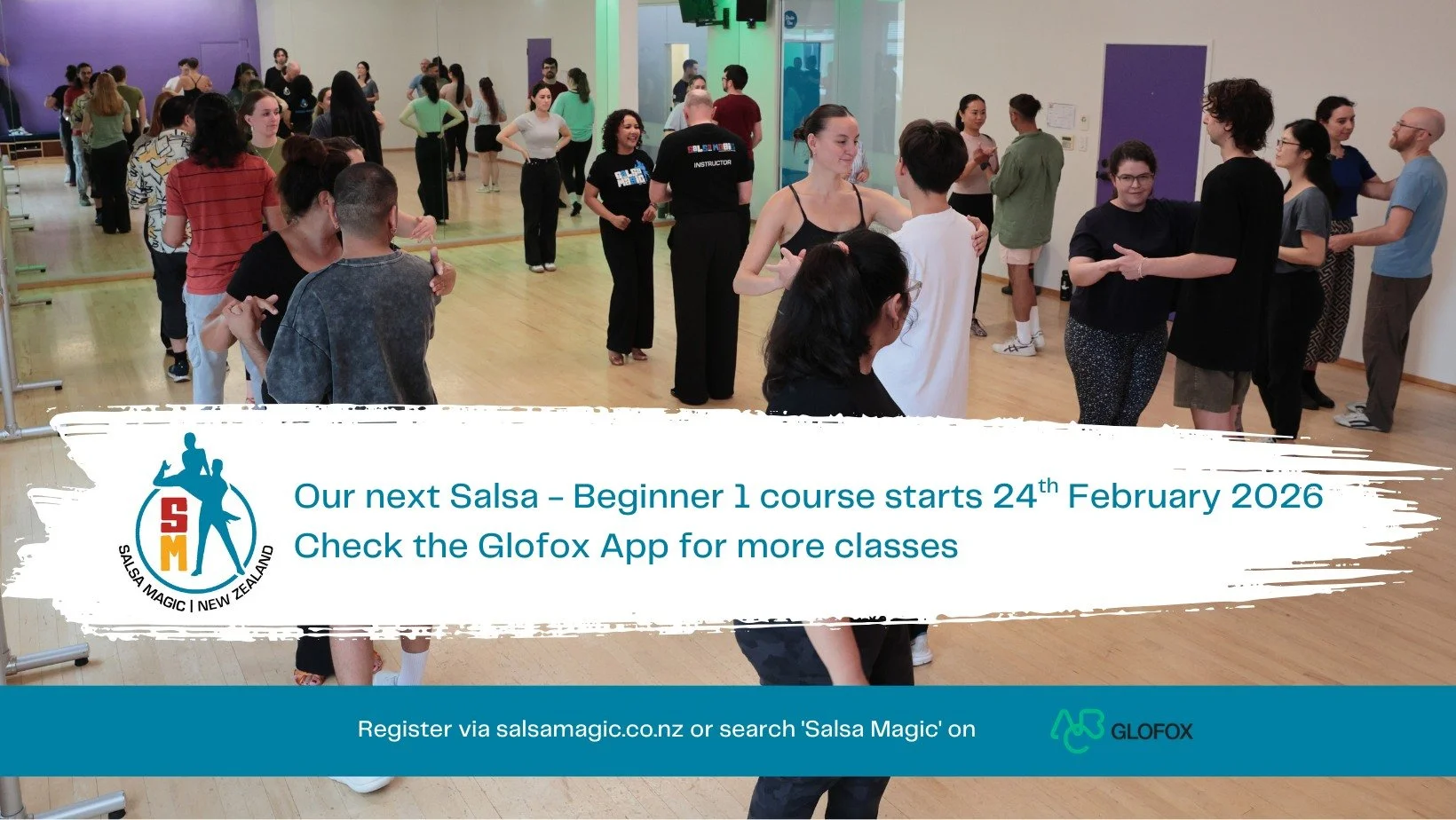 📣 We are well into the swing of classes now and our next Salsa Beginner 1 course
starts on Tuesday 24th Februrary! 💃🕺

Come and get your groove on and learn some new moves!! 😍

Register here 👉
https://www.salsamagic.co.nz/beginners#glofox-beginn