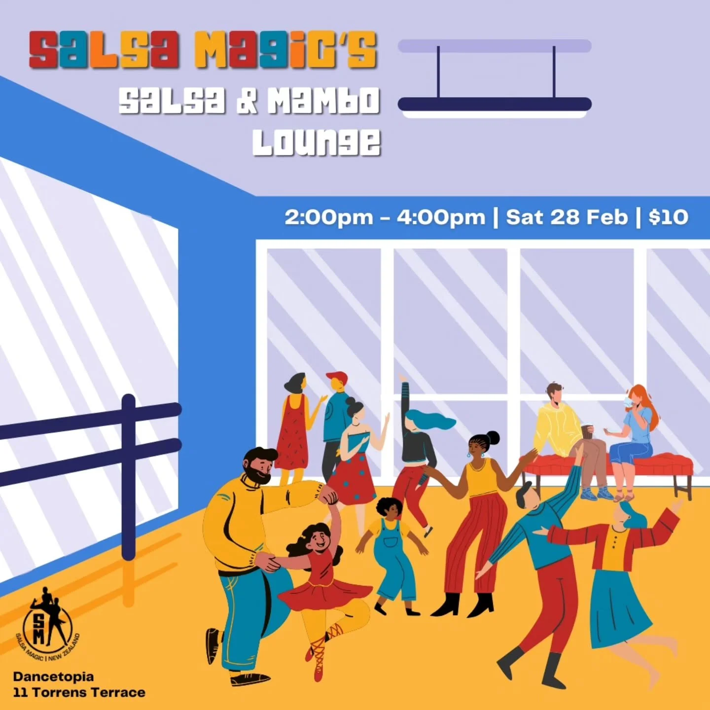 We are stoked to be running another Salsa &amp; Mambo Lounge in two weeks' time! Saturday 28 February from 2pm - 4pm 💘

It's the perfect place to practice your social dancing in a friendly and relaxed environment 🙌

All styles and levels are welcom