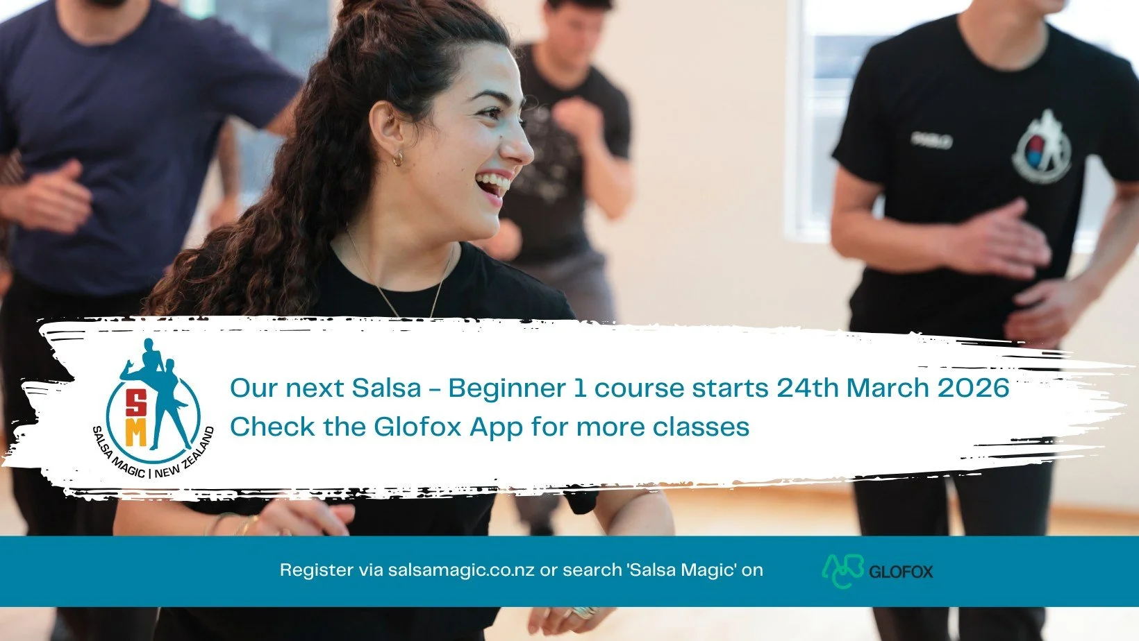 📣 Our next Salsa Beginner 1 course starts on Tuesday 24th March! 💃🕺

🌟 No partner required
🌟 A chance to meet new people and learn a new skill
🌟 The most fun you will have on a week night!!

Register here 👉
https://www.salsamagic.co.nz/beginne
