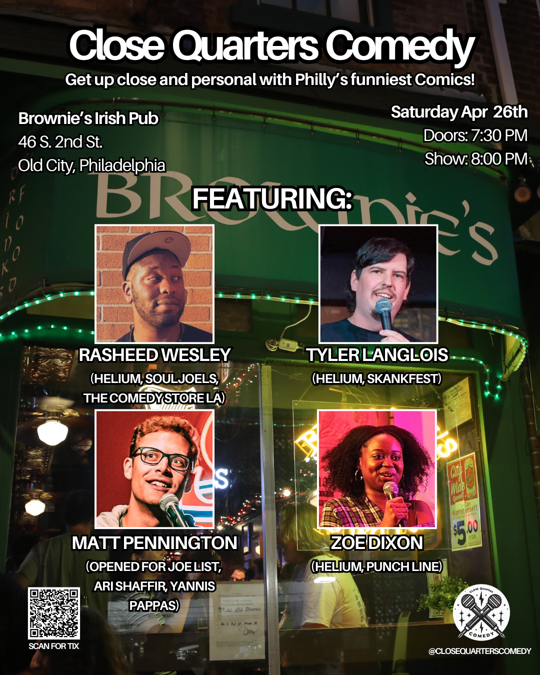 Close Quarters Comedy Showcase