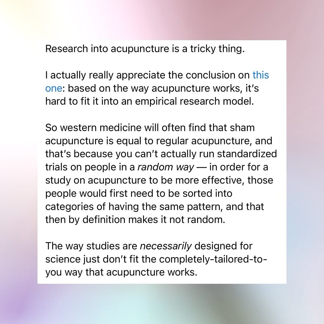 Acupuncturists, how do you handle questions like this?
&zwnj;
I&rsquo;m not a beat-someone-over-the-head-to-change-their-mind kinda person, but I am a use-my-words-to-get-my-point-across kinda gal.
&zwnj;
The longer conversation entails explaining ho