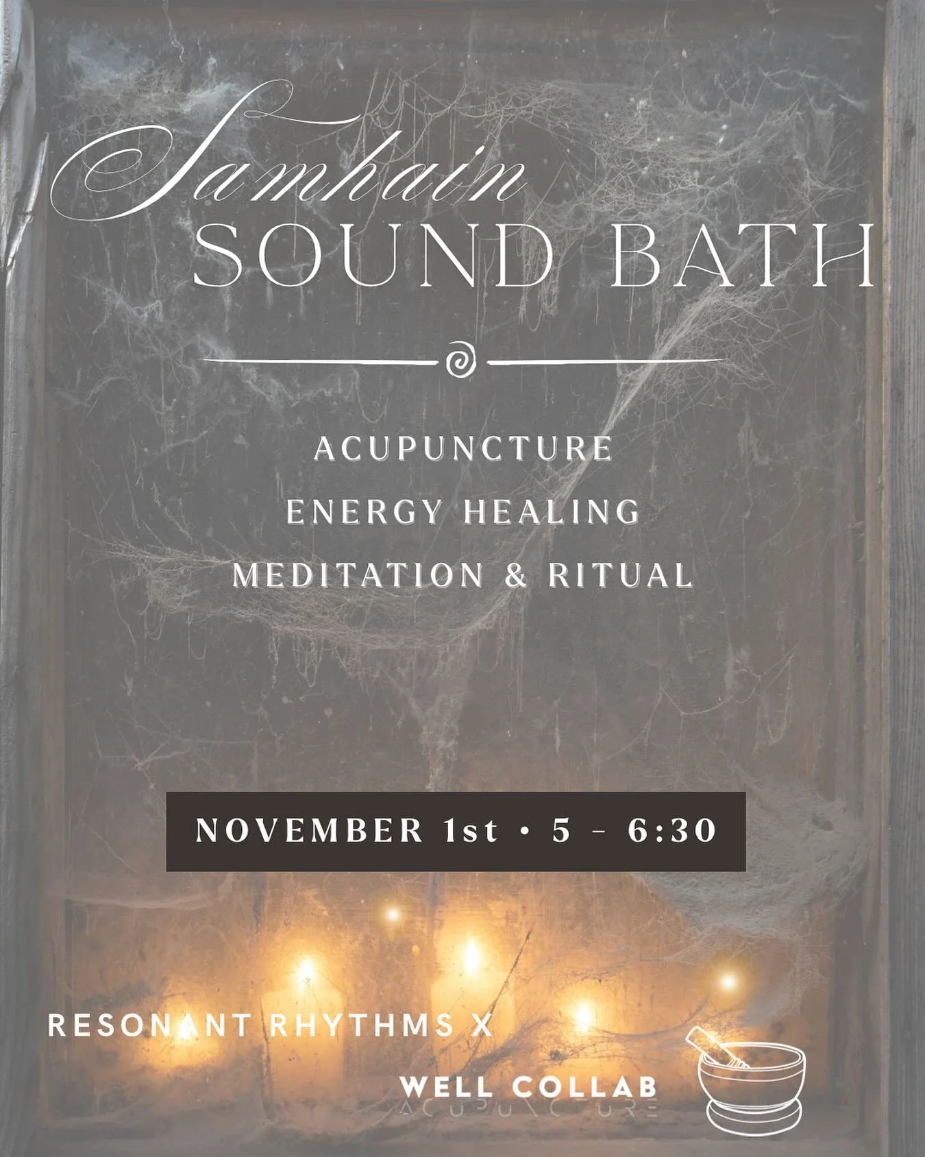 Join us on Day of the Dead 💀 for a Samhain sound bath. Link in profile 🎃