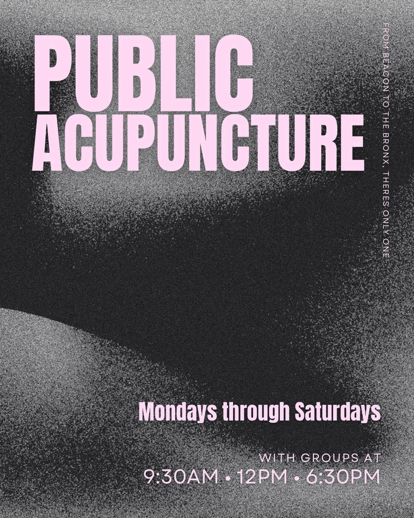 📍 127 Main St Ossining
🏃&zwj;♀️ please note that we are in a historic walk-up building on the 2nd floor
&zwnj;
✨
&zwnj;
Public acupuncture is infrastructure.
&zwnj;
We run groups Monday through Saturday at 9:30am, 12pm, and 6:30pm.
&zwnj;
Find your