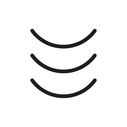 Icon of a Wi-Fi signal with three curved lines radiating outward from a central point.