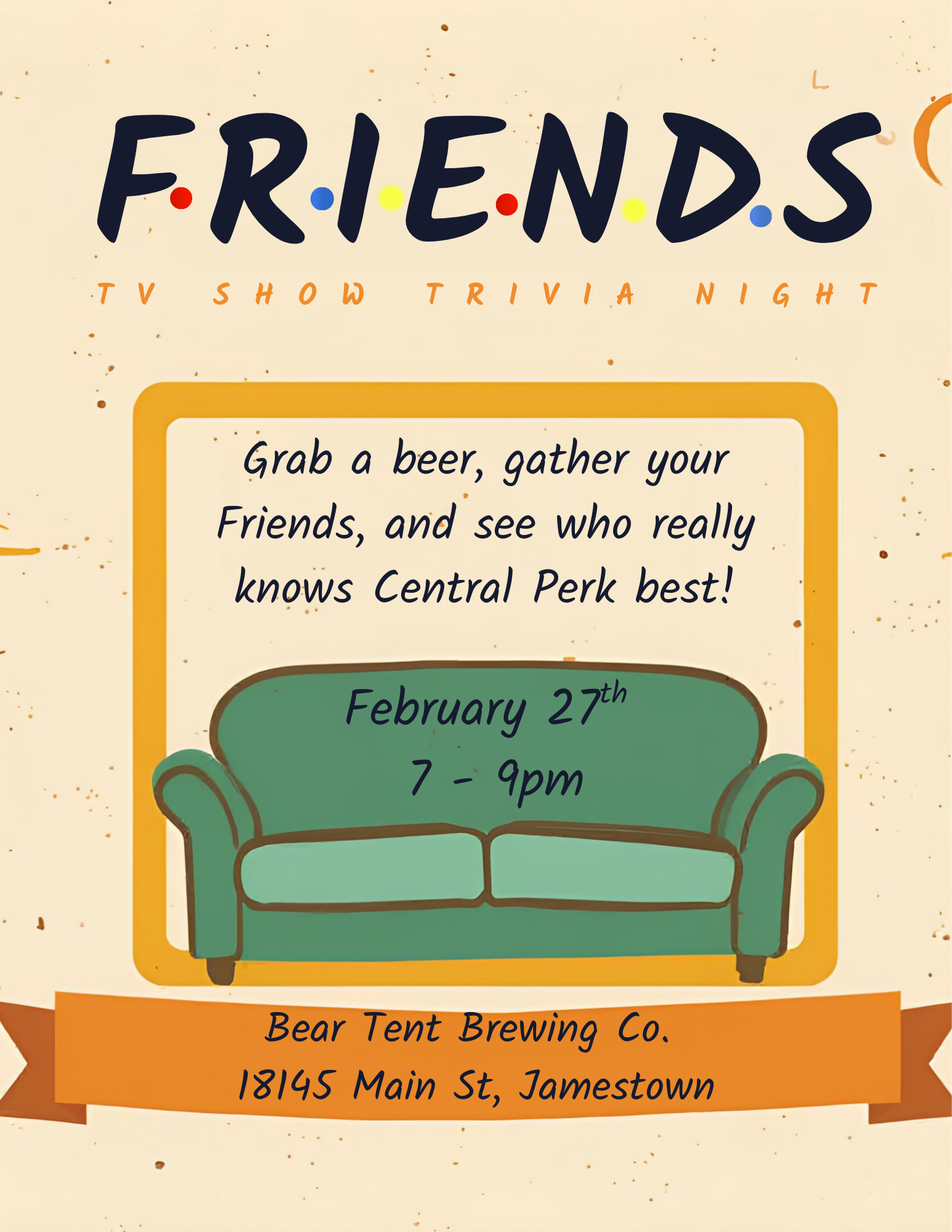 Friends Trivia @ Bear Tent Brewing Co