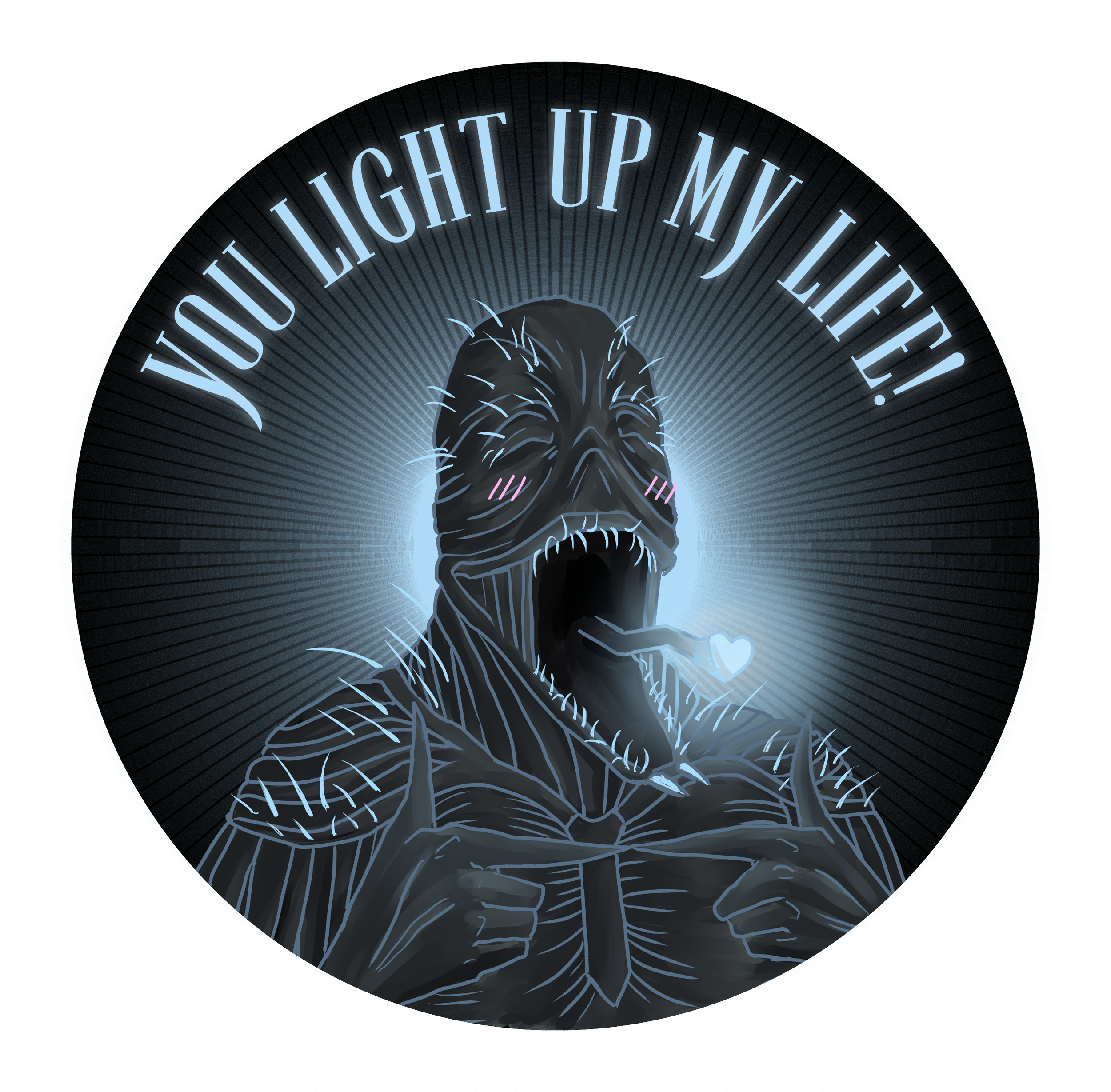 "You Light Up My Life" Monster Sticker