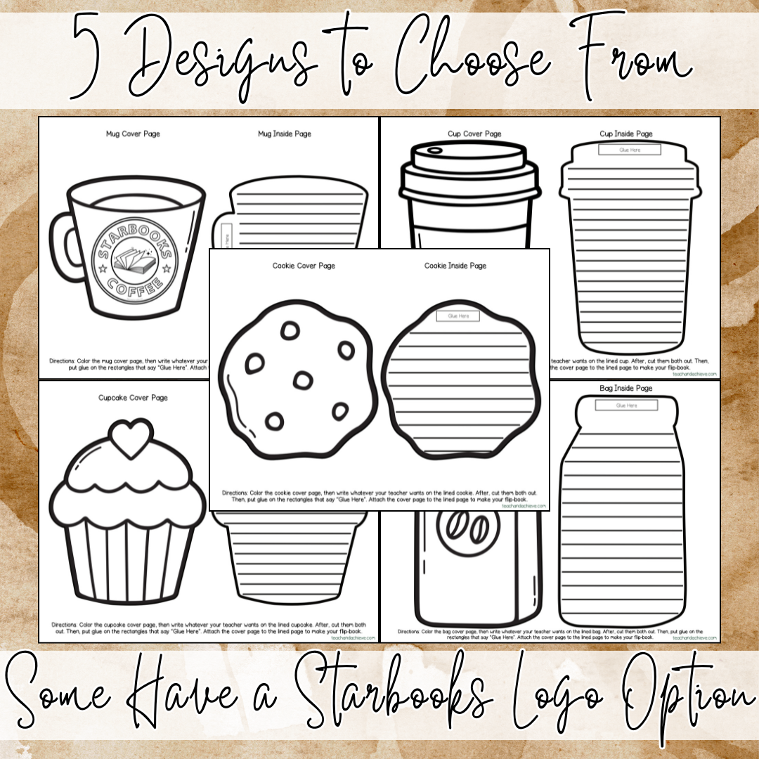 Starbooks Writing Flip Book Activity | Coffee Classroom Printable Writing Craft