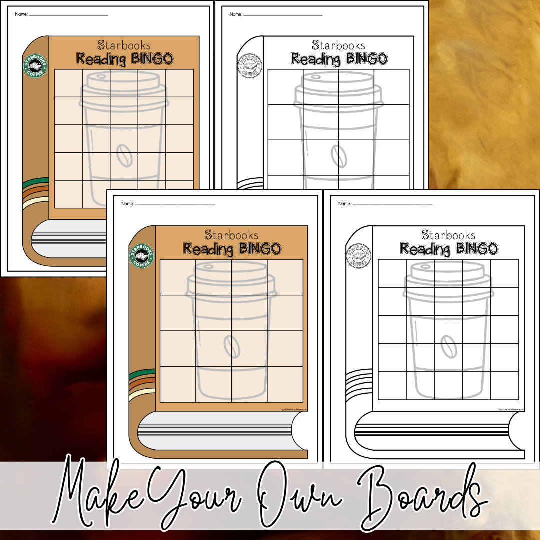 Monthly Reading Log & Reading BINGO Choice Board | Starbooks Reading Challenge