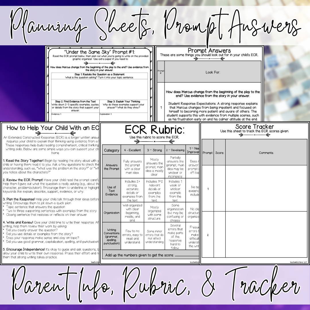 January New Year ECR Practice Writing Prompt Passage, Editable Extended Constructed Response Bundle 3rd 4th 5th Grade