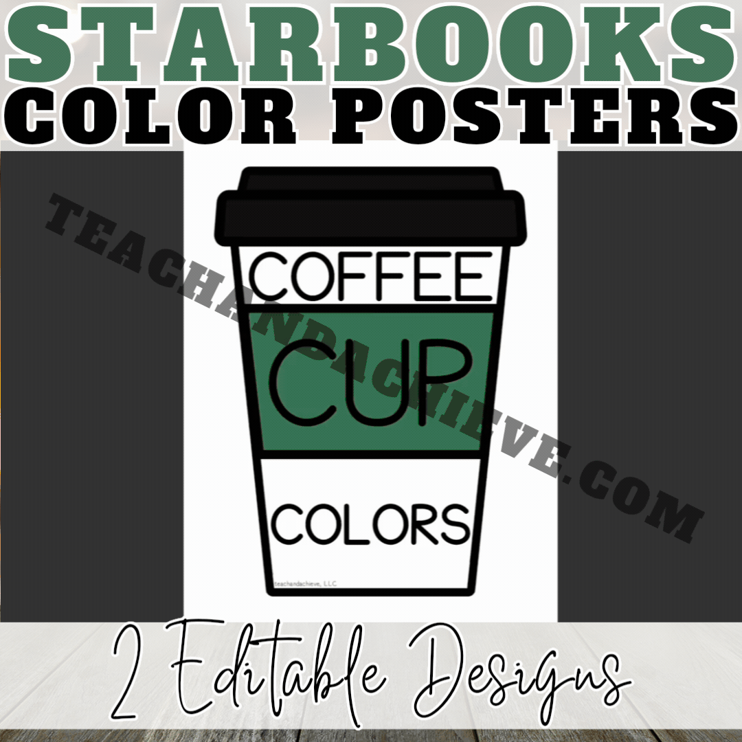 Starbooks Coffee Classroom Color Posters | Color Word & Color Name Posters