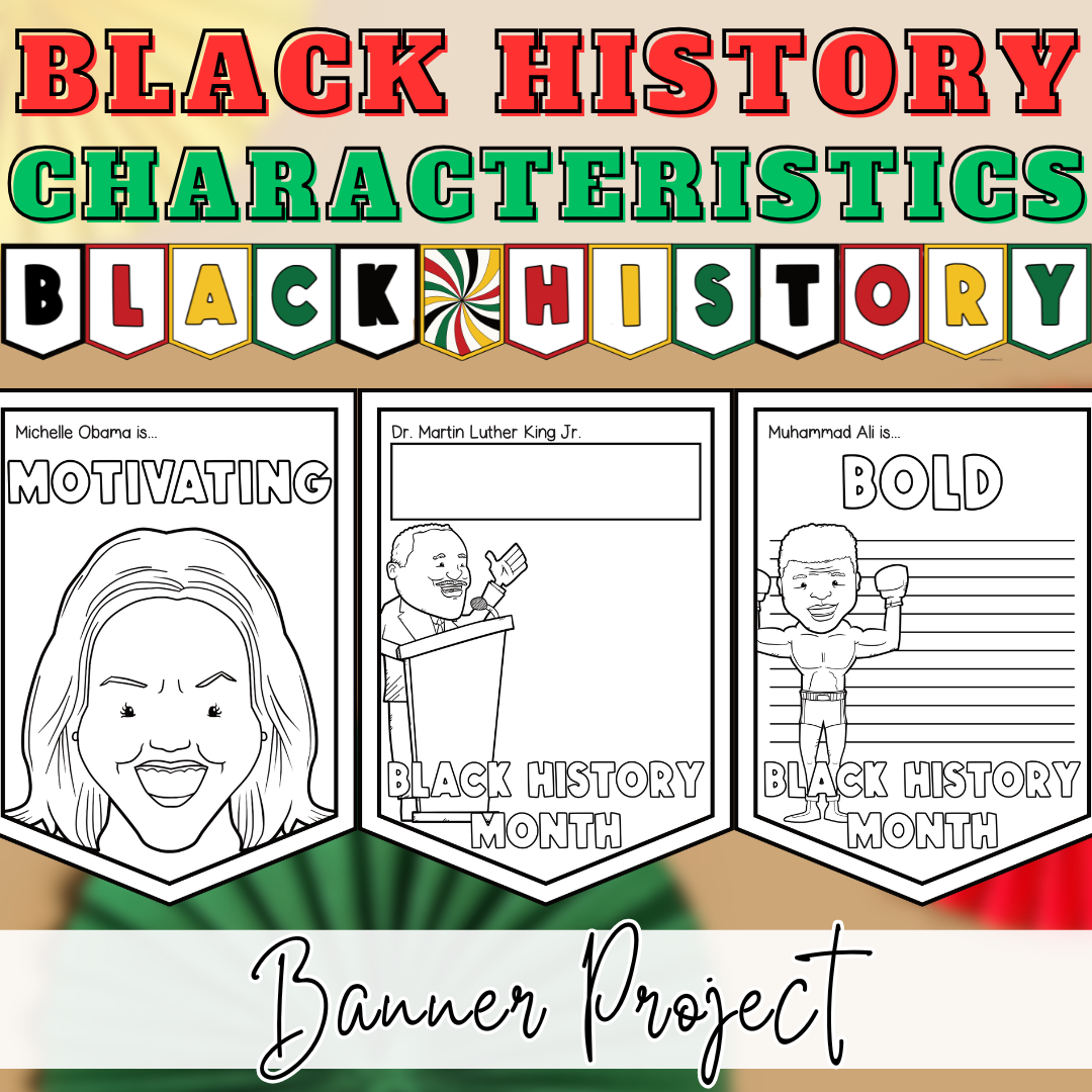 Black History Month Banner Craft and Writing Project for the Classroom