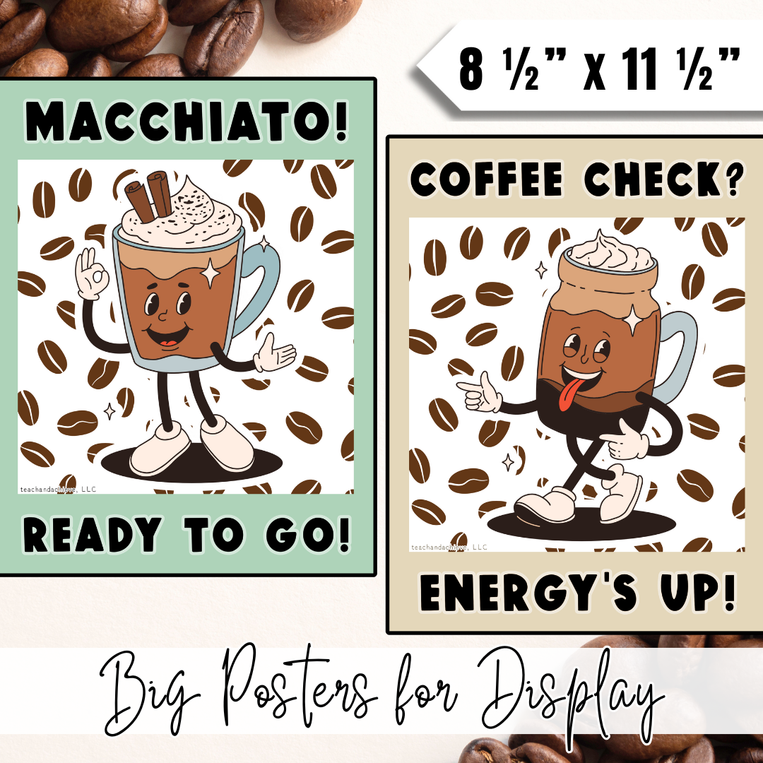 Starbooks Coffee Classroom Call and Response Posters | Classroom Management Decor