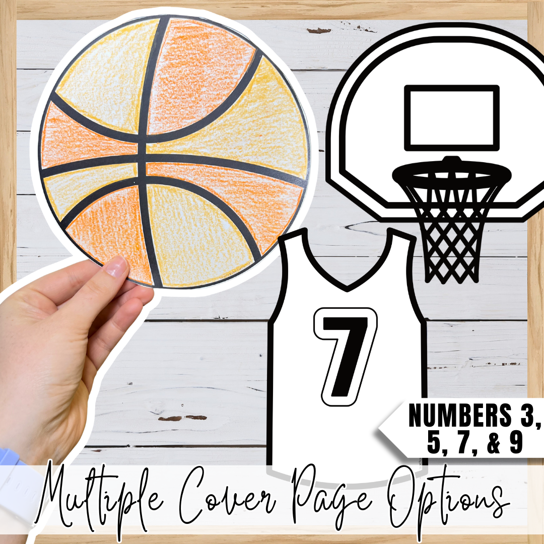 March Basketball Madness Activity Flip Book | Basketball Printable Craft & Writing Activity