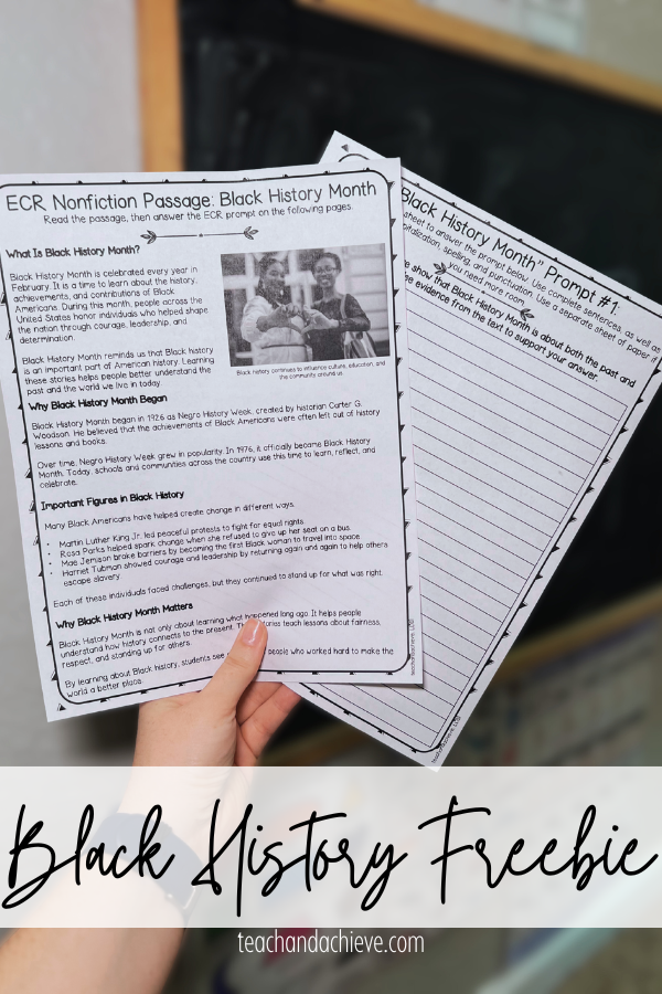 Black History Month Extended Constructed Response Practice Made Easy—Plus a Free Writing Freebie