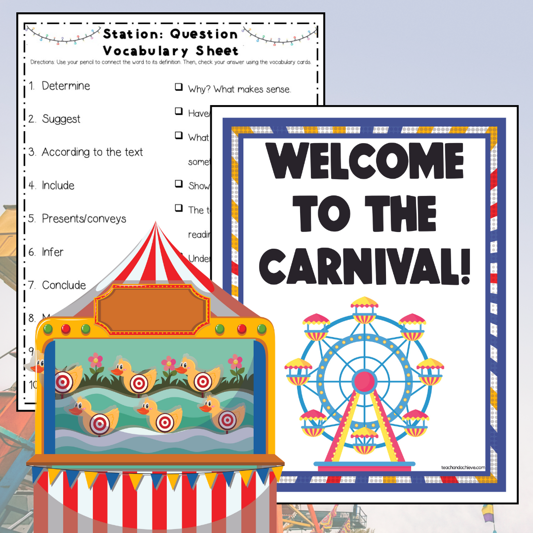 Carnival ELAR Skill Review - Test Prep Room Transformation - Editable