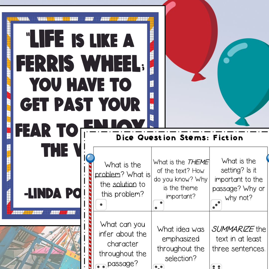 Carnival ELAR Skill Review - Test Prep Room Transformation - Editable