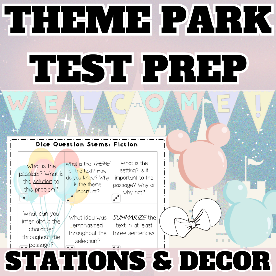 Theme Park Test Prep ELAR Skill Review Magic Theme Park Room Transformation Day