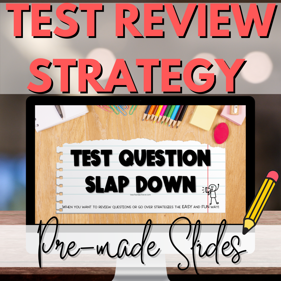 Ready-to-Go Editable Slides Test Prep Question Review IQ Test Question Slap Down