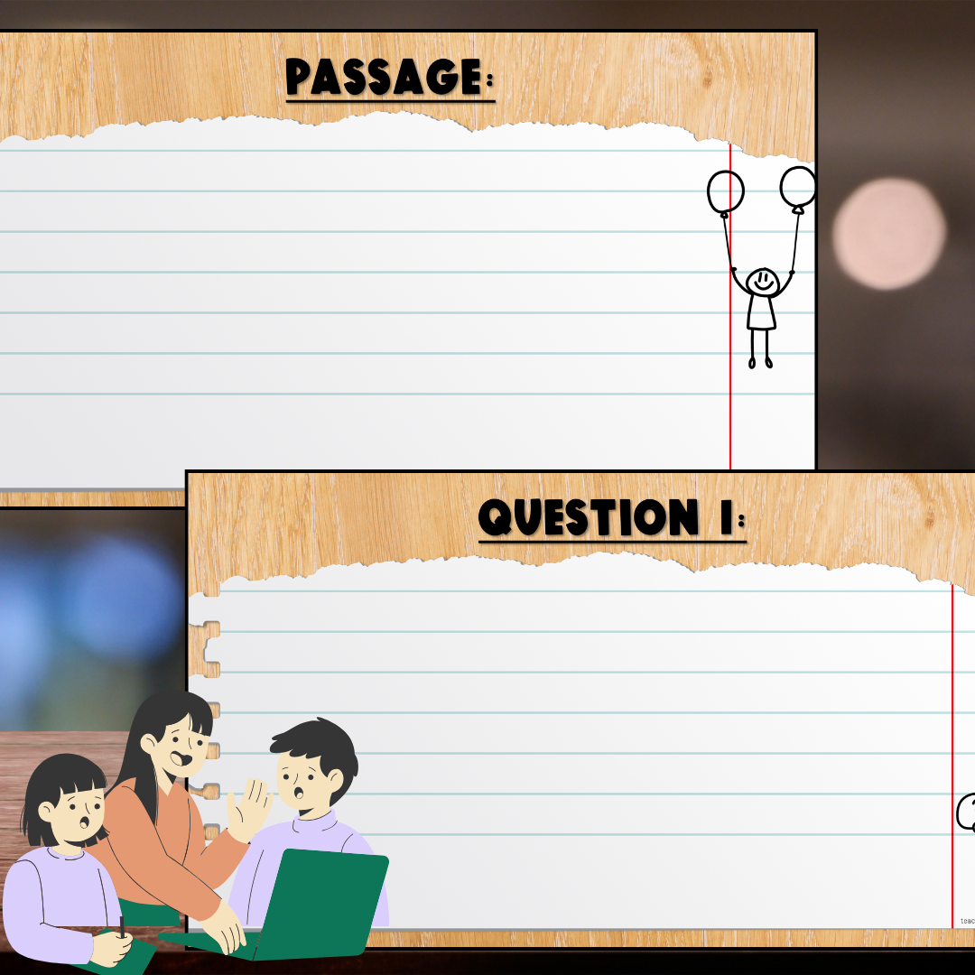 Ready-to-Go Editable Slides Test Prep Question Review IQ Test Question Slap Down