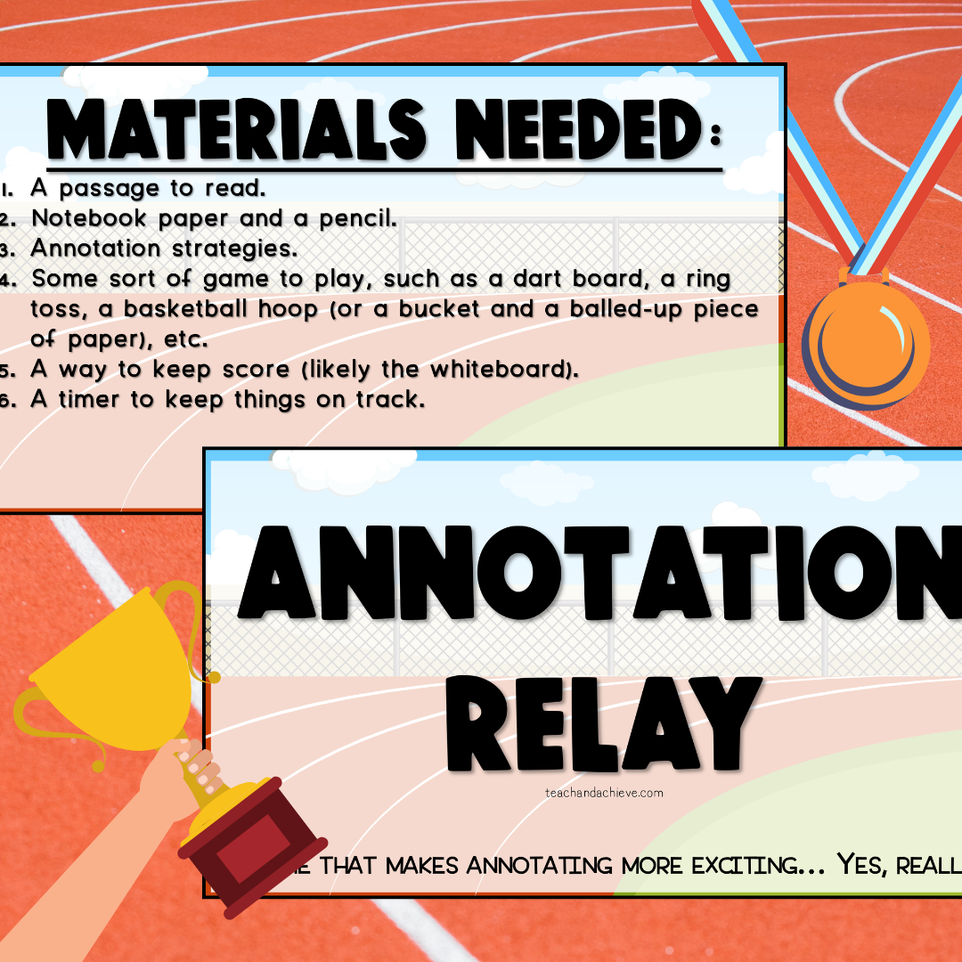 Ready-to-Go Editable Slides Annotation Strategy Practice Game - Test Review Prep