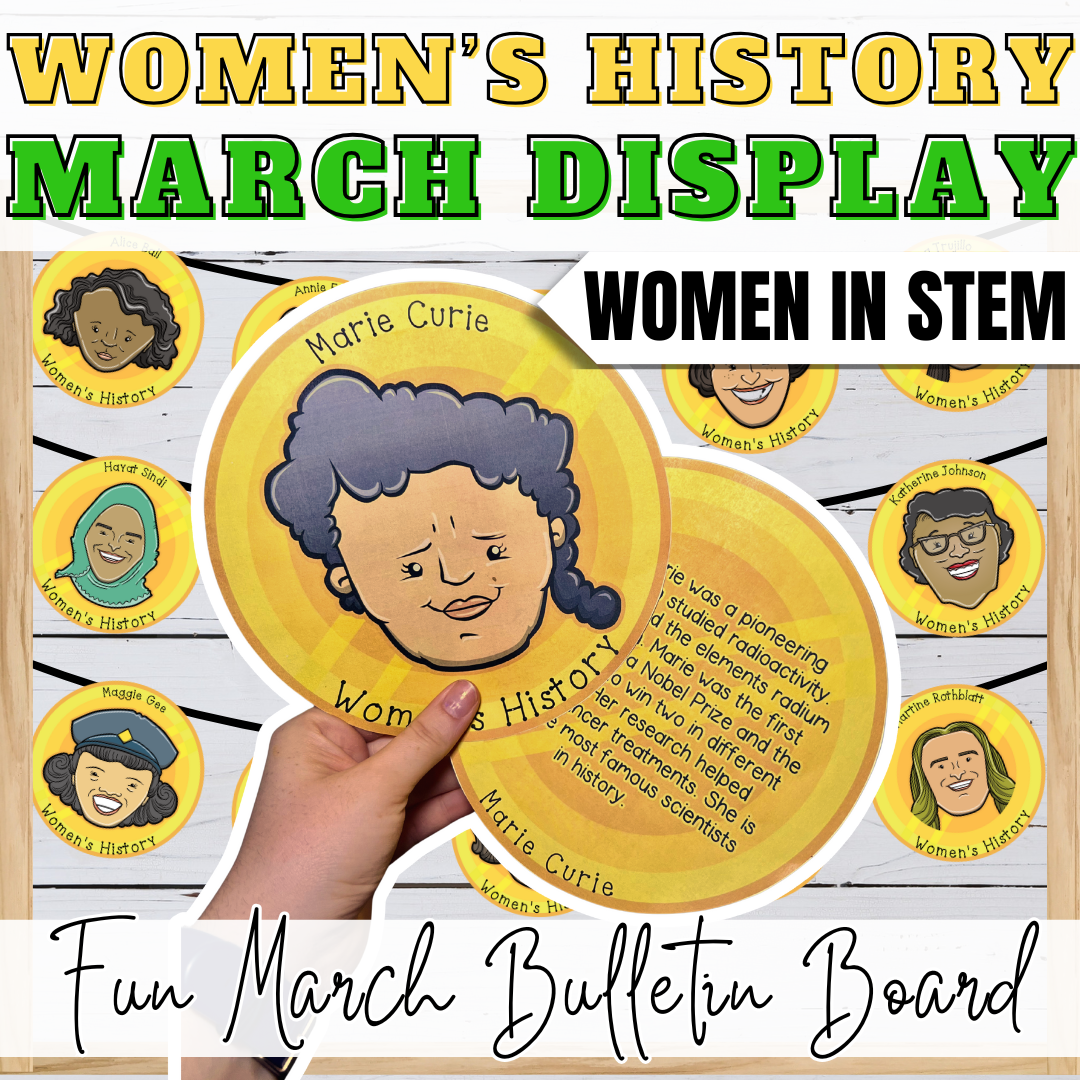 Women’s History Month Bulletin Board | Women in STEM March Door Decor Pot of Gold