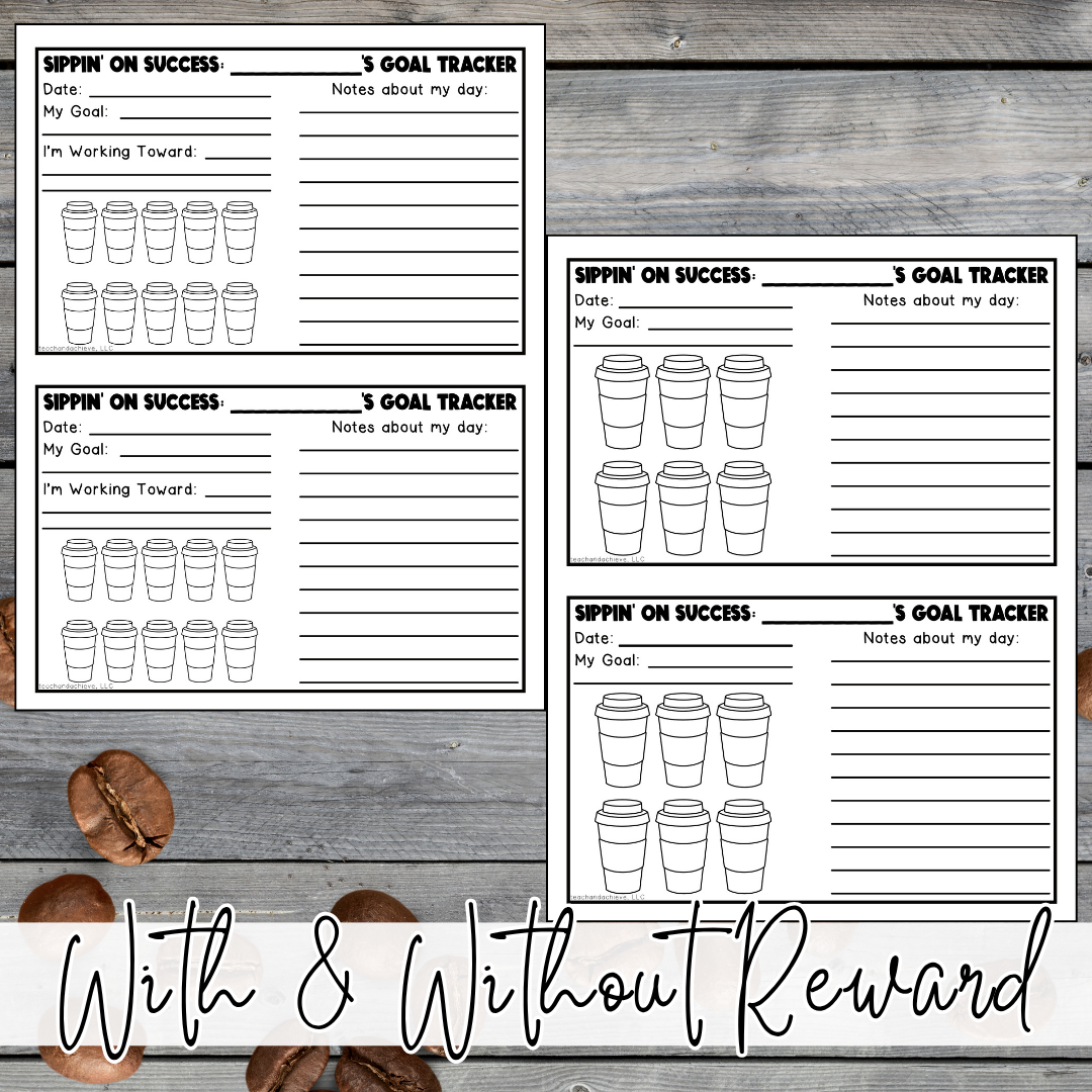 FREE Starbooks Individual Student Behavior Goal Tracker | Coffee Classroom Theme