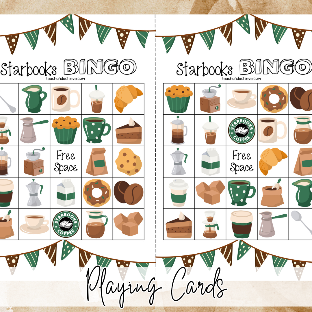 Starbooks Classroom Transformation BINGO Cards | Coffee Classroom Activity