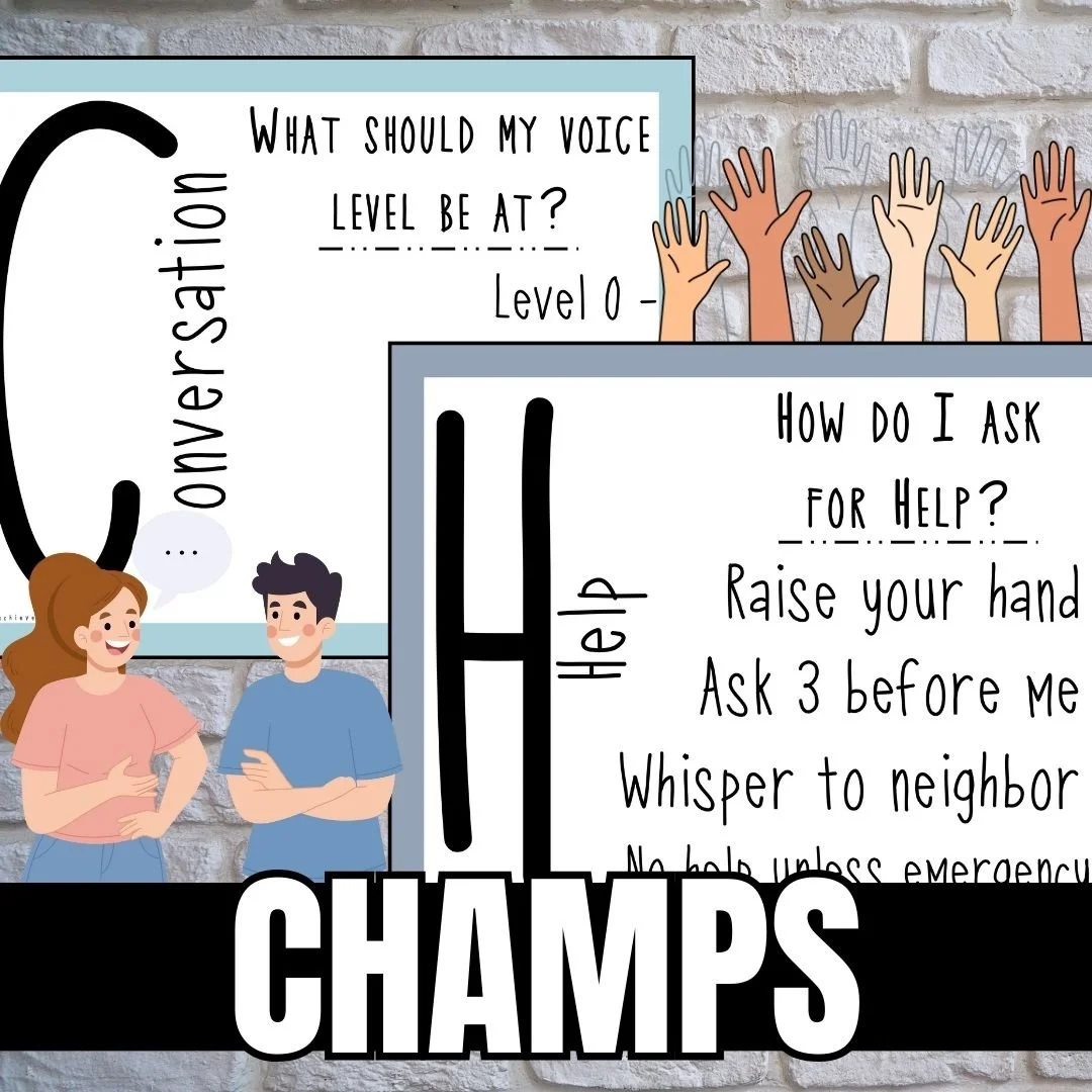 CHAMPS classroom management strategy for establishing clear behavior expectations and student success