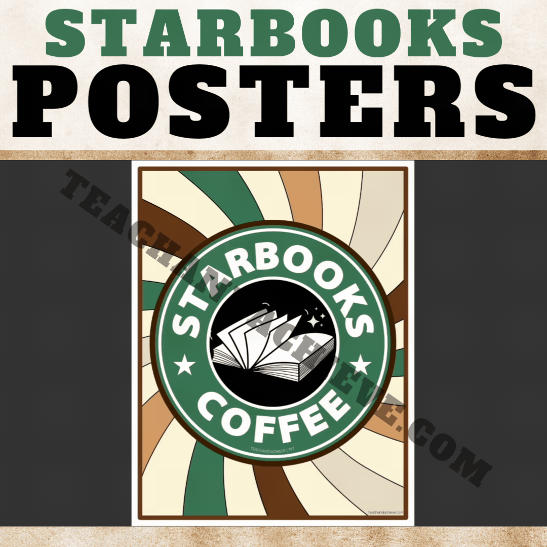 Starbooks Coffee Classroom Motivational Posters | Encouraging Classroom Decor