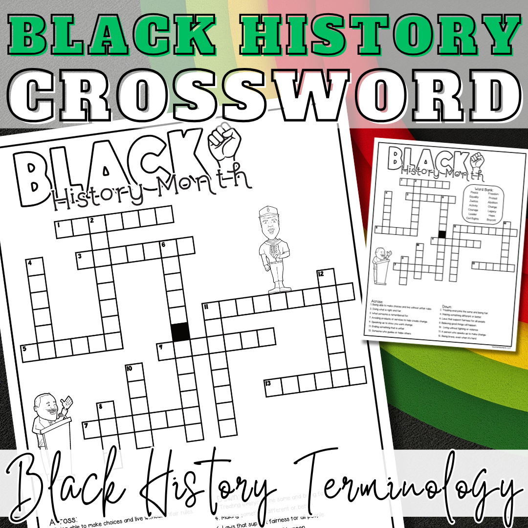 black history month crossword puzzle