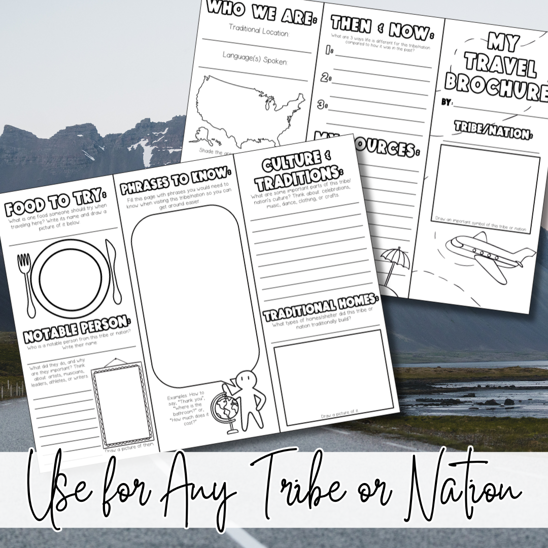 Perfect for 3rd, 4th, and 5th grade! Students research Native American tribes and nations while creating an engaging travel brochure project.