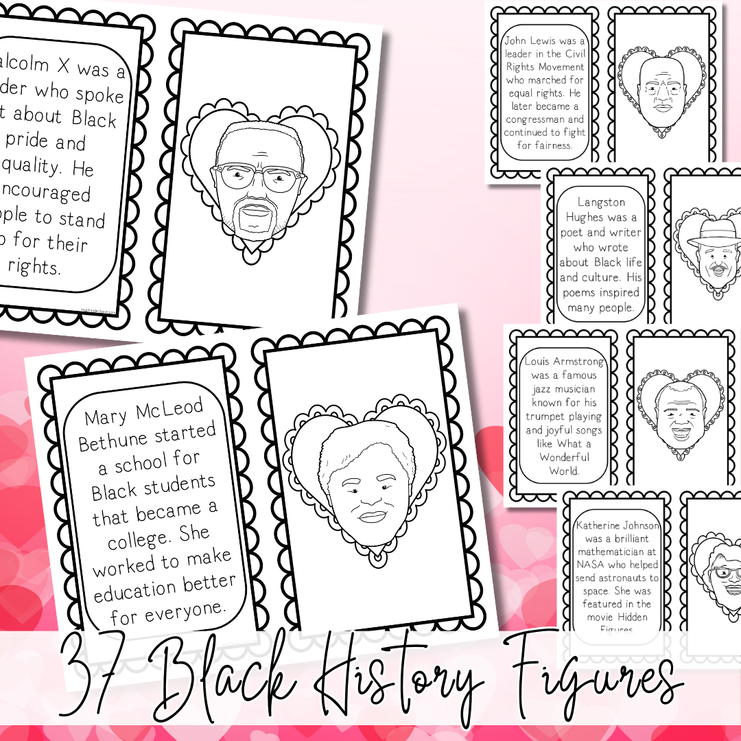 Black History Month Valentine’s Day Pop-Up Cards | Editable Craft Activity
