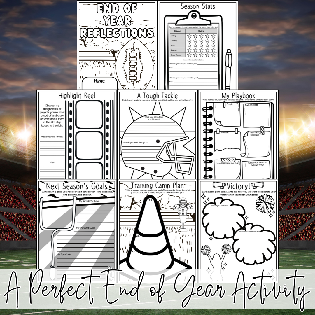 End of Year Reflection & Goal Setting Activities | Last Week of School | 3rd Grade, 4th Grade, 5th Grade End of Year Writing